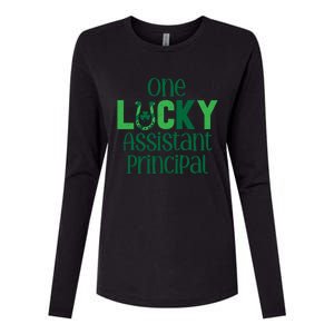 Saint Patricks Day Costumes One Lucky Assistant Principal Cool Gift Womens Cotton Relaxed Long Sleeve T-Shirt