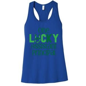 Saint Patricks Day Costumes One Lucky Assistant Principal Cool Gift Women's Racerback Tank