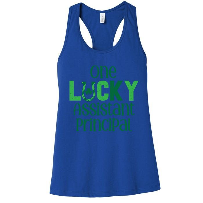 Saint Patricks Day Costumes One Lucky Assistant Principal Cool Gift Women's Racerback Tank