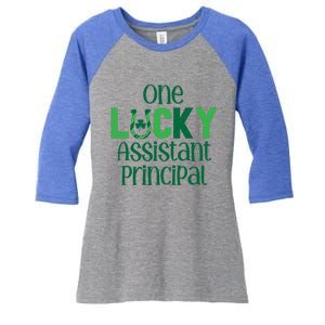 Saint Patricks Day Costumes One Lucky Assistant Principal Cool Gift Women's Tri-Blend 3/4-Sleeve Raglan Shirt