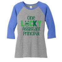 Saint Patricks Day Costumes One Lucky Assistant Principal Cool Gift Women's Tri-Blend 3/4-Sleeve Raglan Shirt