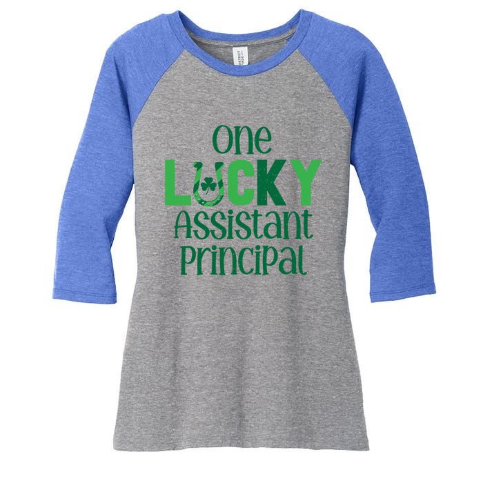 Saint Patricks Day Costumes One Lucky Assistant Principal Cool Gift Women's Tri-Blend 3/4-Sleeve Raglan Shirt