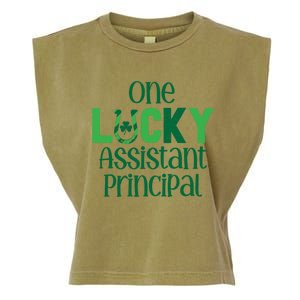 Saint Patricks Day Costumes One Lucky Assistant Principal Cool Gift Garment-Dyed Women's Muscle Tee