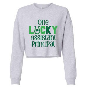 Saint Patricks Day Costumes One Lucky Assistant Principal Cool Gift Cropped Pullover Crew