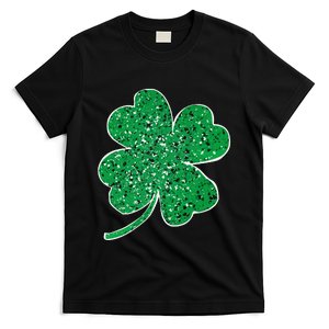 Saint Patrick's Day Shamrock Leopard Clover Green T-Shirt