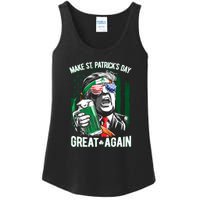 Saint Patricks Day Funny Make Great Again Trump Beer Drinking Mug Gift Ladies Essential Tank