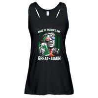 Saint Patricks Day Funny Make Great Again Trump Beer Drinking Mug Gift Ladies Essential Flowy Tank