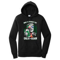 Saint Patricks Day Funny Make Great Again Trump Beer Drinking Mug Gift Women's Pullover Hoodie