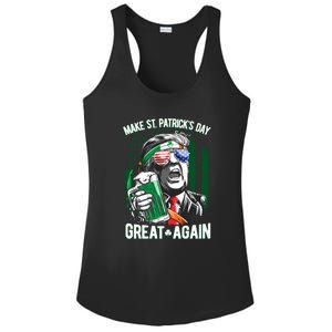 Saint Patricks Day Funny Make Great Again Trump Beer Drinking Mug Gift Ladies PosiCharge Competitor Racerback Tank