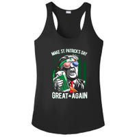 Saint Patricks Day Funny Make Great Again Trump Beer Drinking Mug Gift Ladies PosiCharge Competitor Racerback Tank