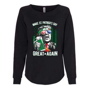 Saint Patricks Day Funny Make Great Again Trump Beer Drinking Mug Gift Womens California Wash Sweatshirt