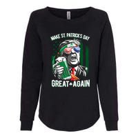 Saint Patricks Day Funny Make Great Again Trump Beer Drinking Mug Gift Womens California Wash Sweatshirt