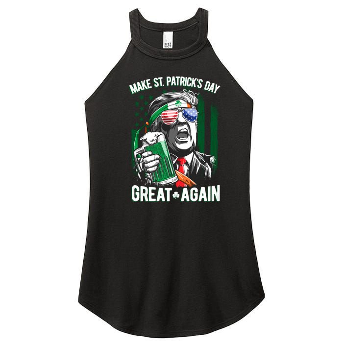 Saint Patricks Day Funny Make Great Again Trump Beer Drinking Mug Gift Women's Perfect Tri Rocker Tank