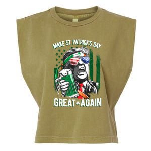 Saint Patricks Day Funny Make Great Again Trump Beer Drinking Mug Gift Garment-Dyed Women's Muscle Tee