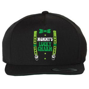 St Patricks Day Boy Mommys Lucky Charm Suspender Wool Snapback Cap