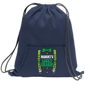 St Patricks Day Boy Mommys Lucky Charm Suspender Sweatshirt Cinch Pack Bag