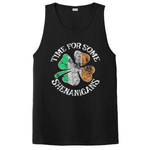 St. Patricks Day Irish Flag Clover Time For Some Shenanigans Gift PosiCharge Competitor Tank