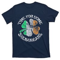 St. Patricks Day Irish Flag Clover Time For Some Shenanigans Gift T-Shirt