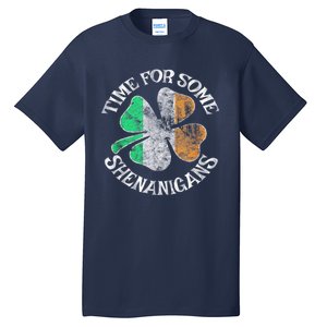 St. Patricks Day Irish Flag Clover Time For Some Shenanigans Gift Tall T-Shirt