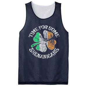 St. Patricks Day Irish Flag Clover Time For Some Shenanigans Gift Mesh Reversible Basketball Jersey Tank