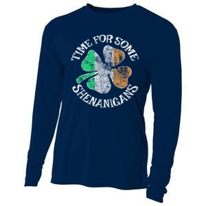 St. Patricks Day Irish Flag Clover Time For Some Shenanigans Gift Cooling Performance Long Sleeve Crew