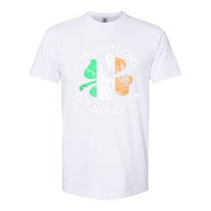 St. Patricks Day Irish Flag Clover Time For Some Shenanigans Gift Softstyle CVC T-Shirt