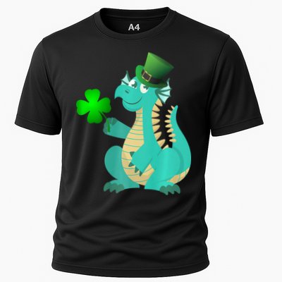 Saint Patricks Day Dragon Green Four Leaf Clover Leprechaun Performance Shirt