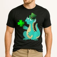 Saint Patricks Day Dragon Green Four Leaf Clover Leprechaun Cooling Performance Crew T-Shirt