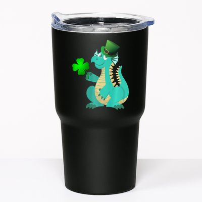 Saint Patricks Day Dragon Green Four Leaf Clover Leprechaun Tumbler