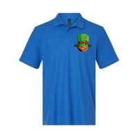 St Patricks Day Funny Irish Basketball Leprechaun Shamrock Gift Softstyle Adult Sport Polo