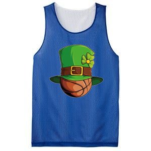 St Patricks Day Funny Irish Basketball Leprechaun Shamrock Gift Mesh Reversible Basketball Jersey Tank