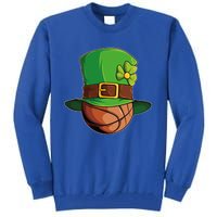 St Patricks Day Funny Irish Basketball Leprechaun Shamrock Gift Tall Sweatshirt