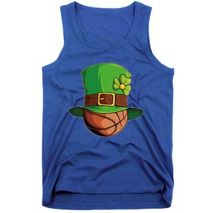 St Patricks Day Funny Irish Basketball Leprechaun Shamrock Gift Tank Top