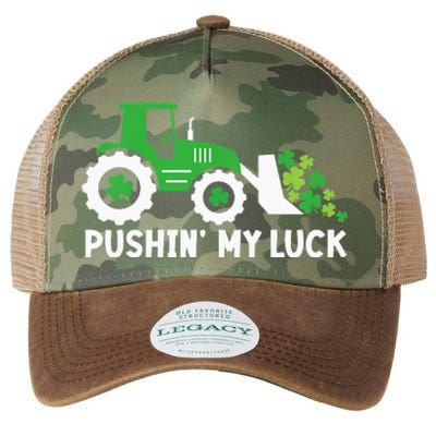 St Patrick's Day Pushing My Luck Monster Truck  Legacy Tie Dye Trucker Hat