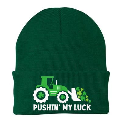 St Patrick's Day Pushing My Luck Monster Truck  Knit Cap Winter Beanie