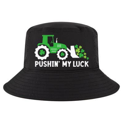 St Patrick's Day Pushing My Luck Monster Truck  Cool Comfort Performance Bucket Hat