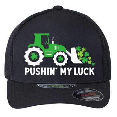 St Patrick's Day Pushing My Luck Monster Truck  Flexfit Unipanel Trucker Cap