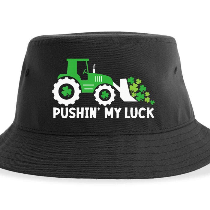 St Patrick's Day Pushing My Luck Monster Truck  Sustainable Bucket Hat