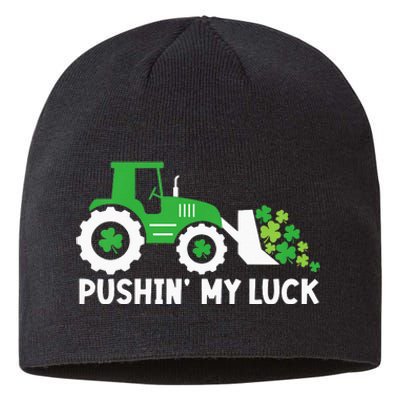 St Patrick's Day Pushing My Luck Monster Truck  Sustainable Beanie