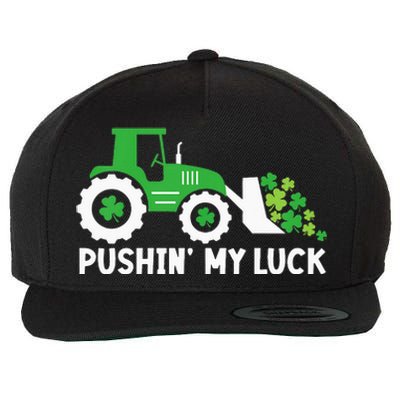 St Patrick's Day Pushing My Luck Monster Truck  Wool Snapback Cap