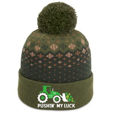 St Patrick's Day Pushing My Luck Monster Truck  The Baniff Cuffed Pom Beanie