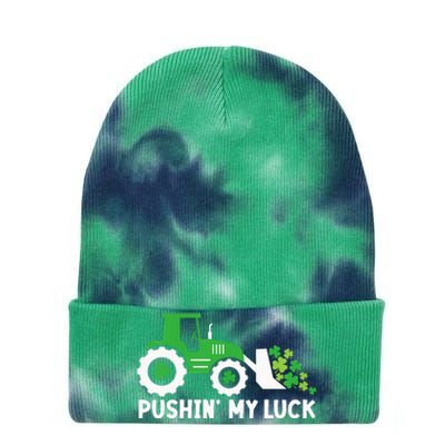 St Patrick's Day Pushing My Luck Monster Truck  Tie Dye 12in Knit Beanie