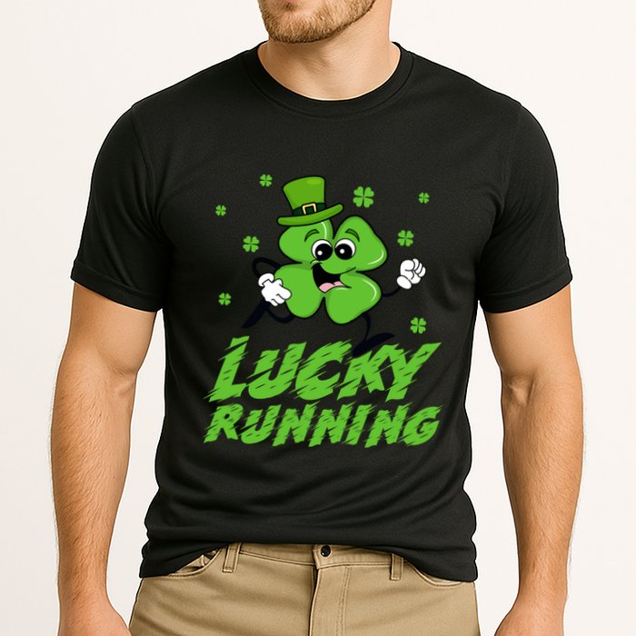 St Patrick's Day Irish Shamrock Lucky Running Marathon Team Gift Performance Shirt