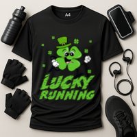 St Patrick's Day Irish Shamrock Lucky Running Marathon Team Gift Performance Shirt