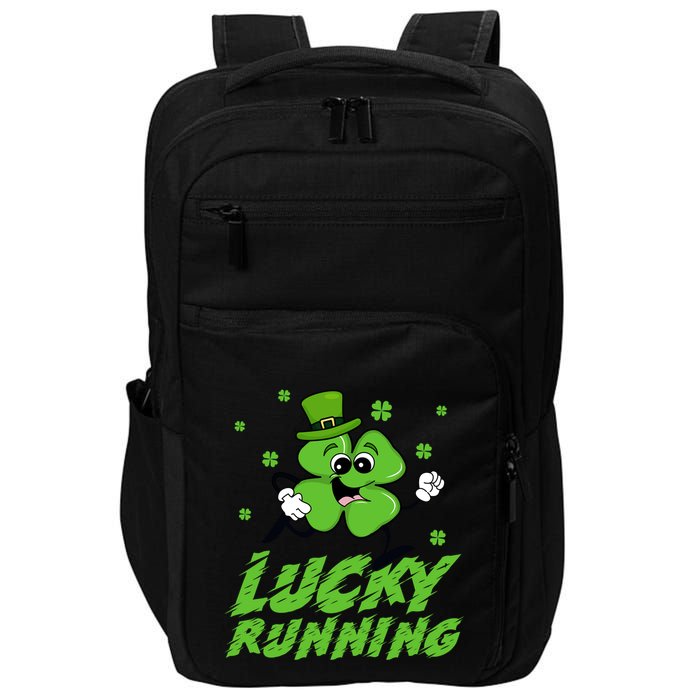 St Patrick's Day Irish Shamrock Lucky Running Marathon Team Gift Impact Tech Backpack