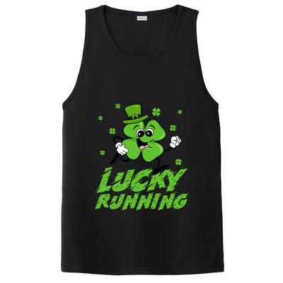 St Patrick's Day Irish Shamrock Lucky Running Marathon Team Gift PosiCharge Competitor Tank