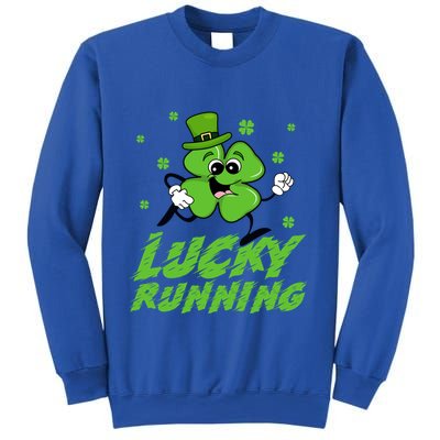 St Patrick's Day Irish Shamrock Lucky Running Marathon Team Gift Sweatshirt