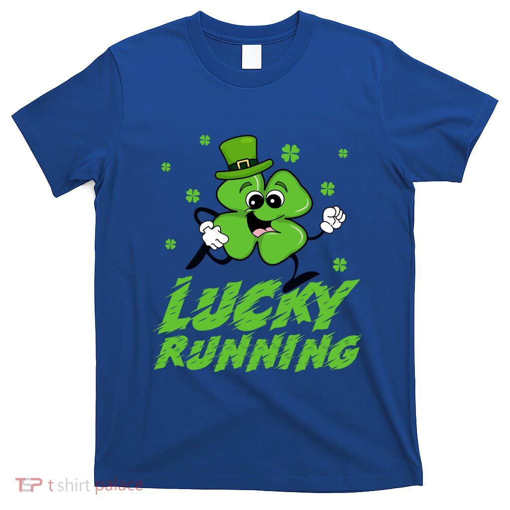 St Patrick's Day Irish Shamrock Lucky Running Marathon Team Gift T-Shirt