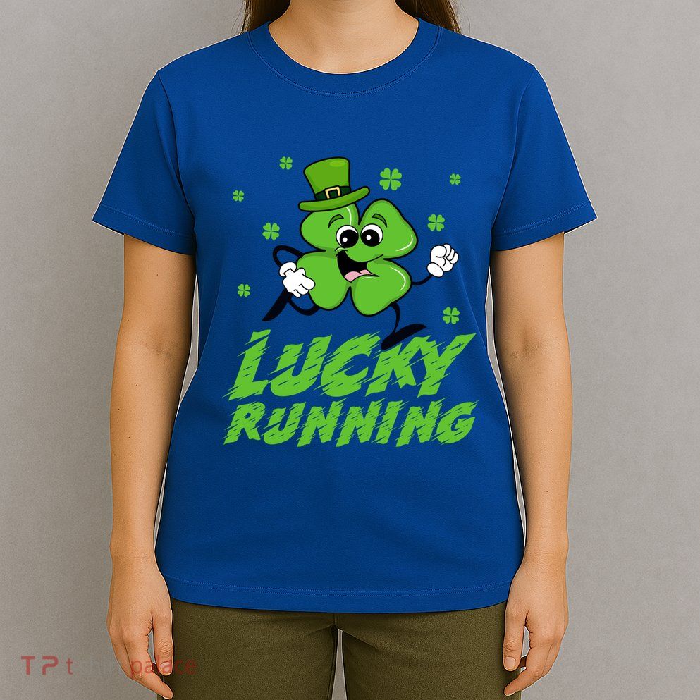 St Patrick's Day Irish Shamrock Lucky Running Marathon Team Gift T-Shirt