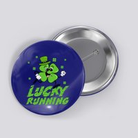 St Patrick's Day Irish Shamrock Lucky Running Marathon Team Gift Button